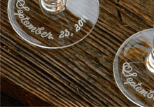 Load image into Gallery viewer, Custom Hand Engraved Mother of the Bride or Mother of the Groom Champagne Glass