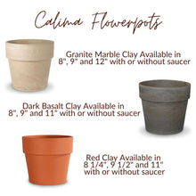Load image into Gallery viewer, Mountain Home| Deep Etched Custom Clay Flower Pot | Engraved Flowerpot | Terra cotta Planter | White Granite Marble, Red, or Basalt Clay