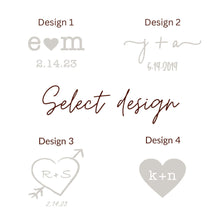 Load image into Gallery viewer, Couples Flowerpot Gift 4 inch White Granite Clay Flower Pot with Initials + Heart Engraved