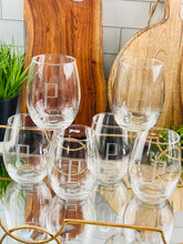 Load image into Gallery viewer, Hand Cut Monogrammed Stemless Wine Glass