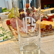 Load image into Gallery viewer, Set of 4 | 15 oz Beverage Hiball Glass Personalized with Monogram
