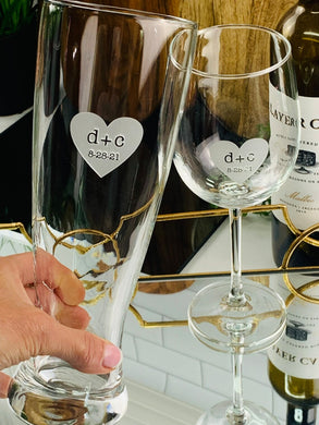 Mix and Match Pilsner| Wine Forever Stamped in My Heart Glasses