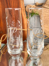 Load image into Gallery viewer, Monogram Stemless Champagne Flute – Single Script Initial &amp; Optional Date