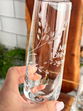 Load image into Gallery viewer, Mr. &amp; Mrs. Stemless Champagne Flute – Engraved with Last Name &amp; Date