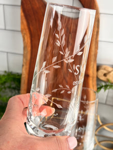 Couples Initials Champagne Flute – Personalized Stemless Glass Pair