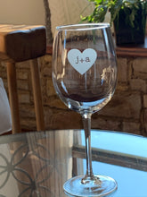 Load image into Gallery viewer, Forever Stamped in My Heart Wine Glass, 16 oz