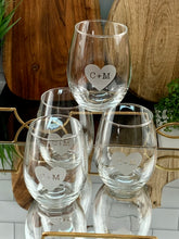 Load image into Gallery viewer, Set of 4 | Forever Stamped in My Heart Stemless Wine Glass