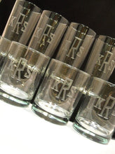 Load image into Gallery viewer, Hand Cut Rocks and Hiball Beverage Set Engraved with Classic Block Monogram