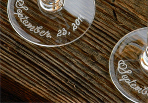 Custom Hand Engraved Mother of the Bride or Mother of the Groom Champagne Glass