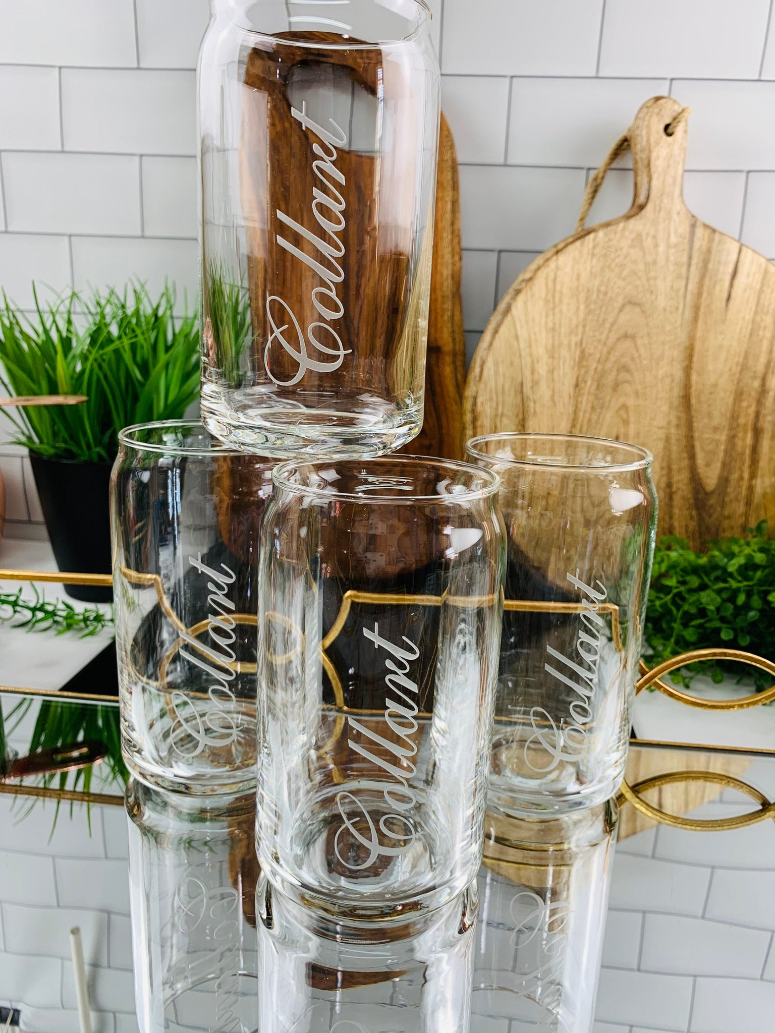 Beer Can Glasses with Bamboo Lid (NO STRAW) - TeckWrap Craft Europe