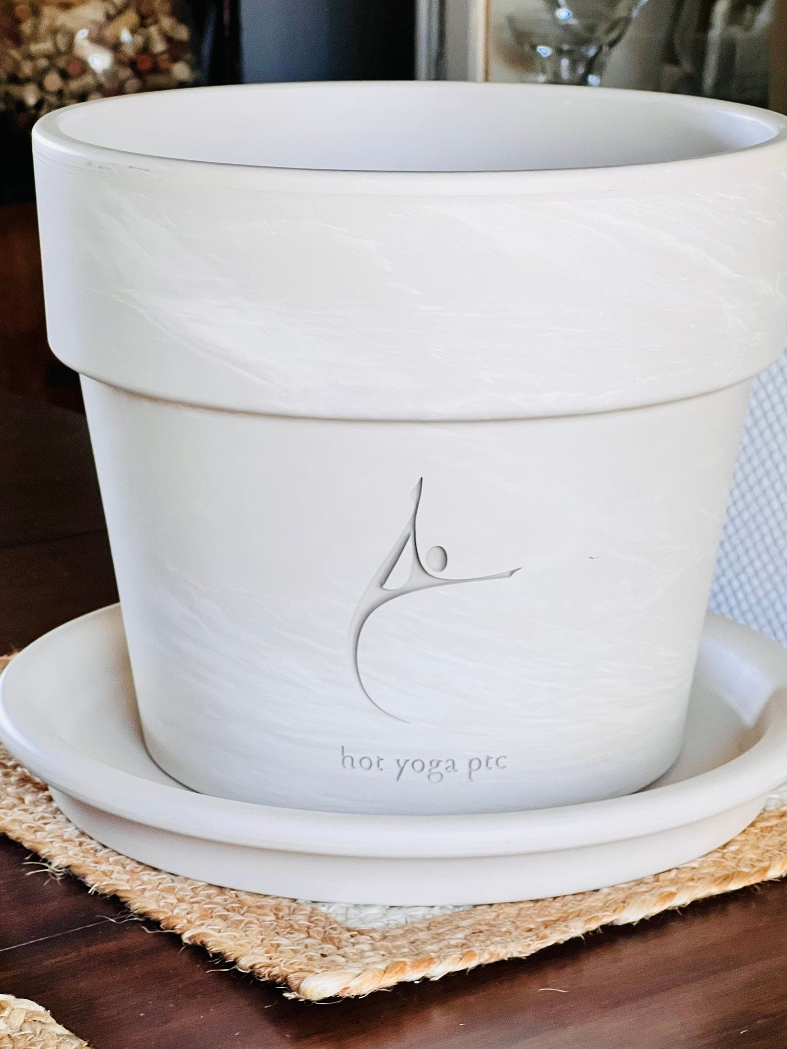 white clay plant pots Custom Logo | Deep Etched Custom Clay Flower Pot | Engraved Flowerpot | Terra cotta Planter