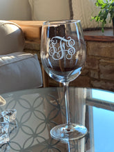 Load image into Gallery viewer, Etched Monogrammed Wine Glass, 16 oz