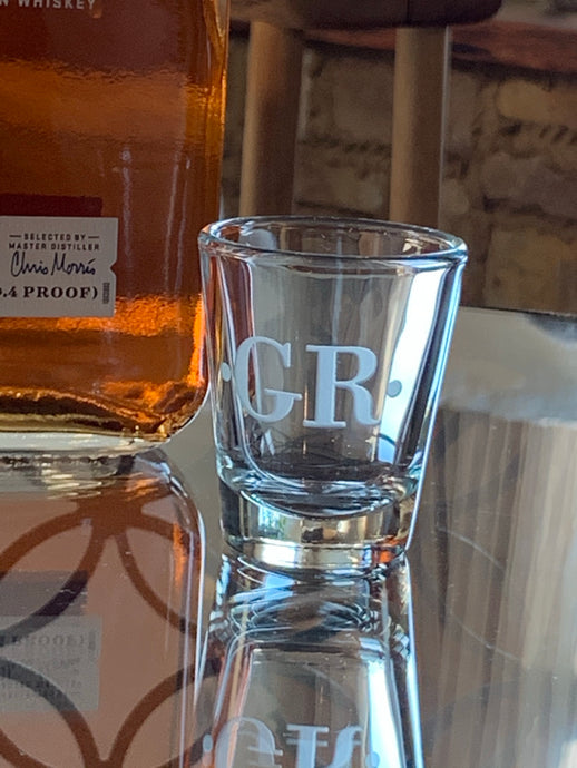 Monogrammed Shot Glass 1 oz