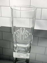 Load image into Gallery viewer, Mix + Match Monogrammed Square Beverage &amp; Rock Glass Set