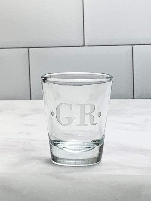 Monogrammed Shot Glass 1 oz